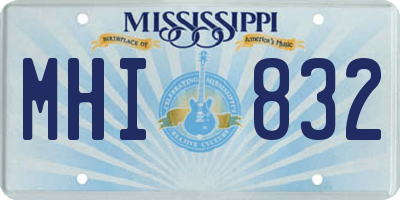 MS license plate MHI832