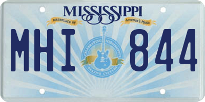 MS license plate MHI844