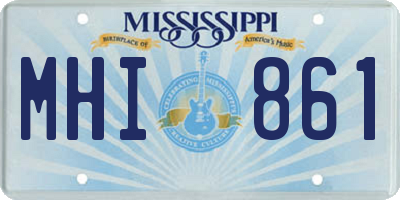 MS license plate MHI861