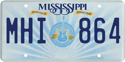 MS license plate MHI864