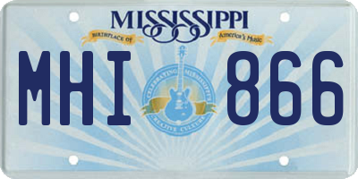 MS license plate MHI866