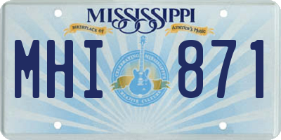 MS license plate MHI871