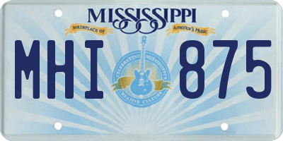 MS license plate MHI875