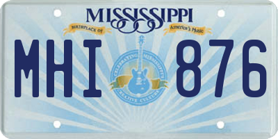MS license plate MHI876
