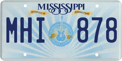 MS license plate MHI878