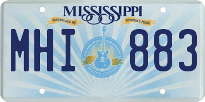 MS license plate MHI883