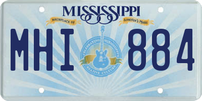 MS license plate MHI884