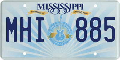 MS license plate MHI885