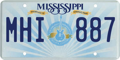 MS license plate MHI887