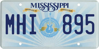MS license plate MHI895