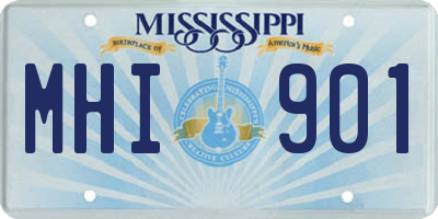 MS license plate MHI901