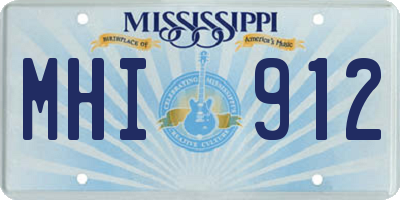 MS license plate MHI912