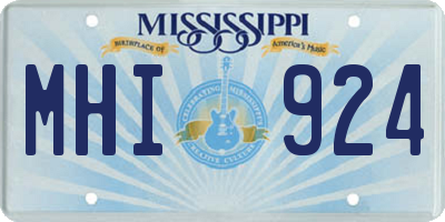 MS license plate MHI924