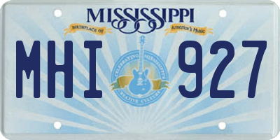 MS license plate MHI927