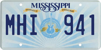 MS license plate MHI941