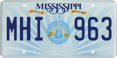MS license plate MHI963