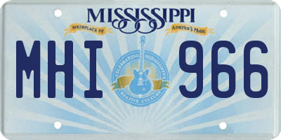 MS license plate MHI966
