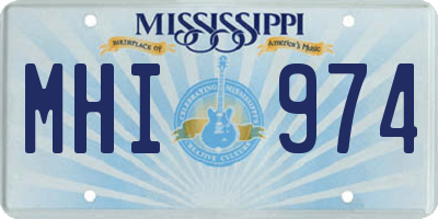 MS license plate MHI974