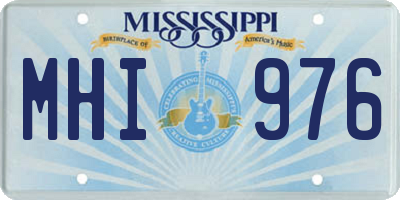 MS license plate MHI976