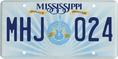 MS license plate MHJ024
