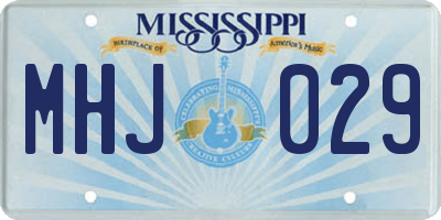 MS license plate MHJ029
