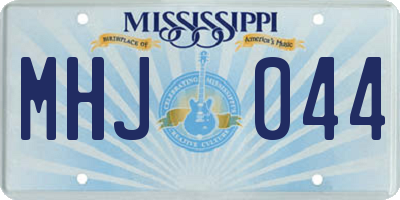 MS license plate MHJ044