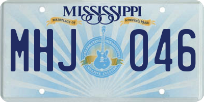 MS license plate MHJ046