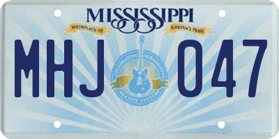 MS license plate MHJ047