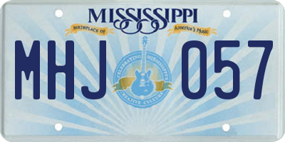 MS license plate MHJ057