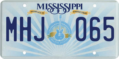 MS license plate MHJ065