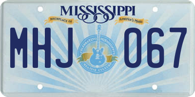 MS license plate MHJ067