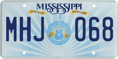MS license plate MHJ068