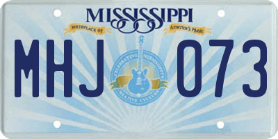 MS license plate MHJ073