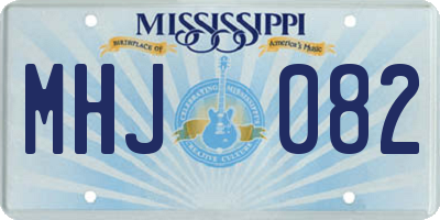 MS license plate MHJ082