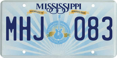 MS license plate MHJ083