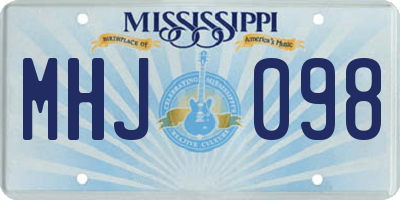 MS license plate MHJ098