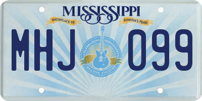 MS license plate MHJ099