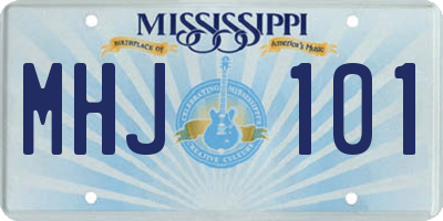 MS license plate MHJ101