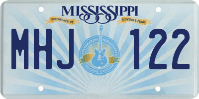 MS license plate MHJ122