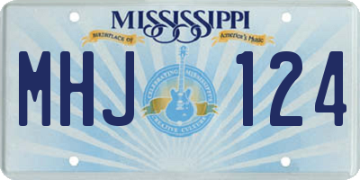 MS license plate MHJ124