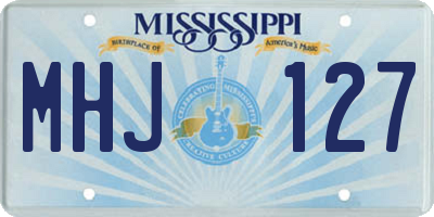 MS license plate MHJ127