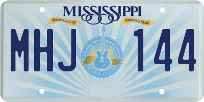 MS license plate MHJ144