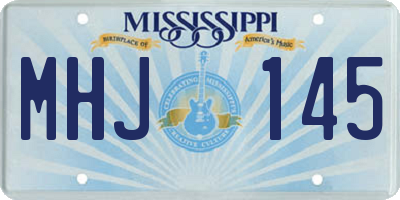 MS license plate MHJ145