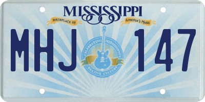 MS license plate MHJ147