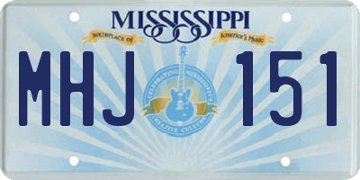 MS license plate MHJ151