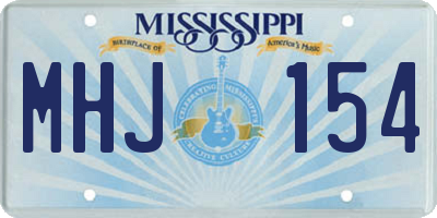 MS license plate MHJ154
