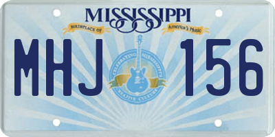 MS license plate MHJ156