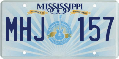 MS license plate MHJ157