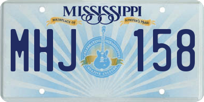 MS license plate MHJ158