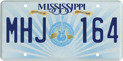 MS license plate MHJ164